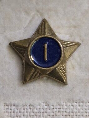Boy Scouts Of America Vintage Brass Star 1 Year Lapel Pin